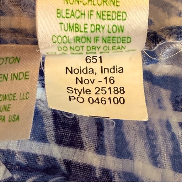 Lilly Pulitzer Nalani Tunic Costa Verde Printed Lapis Blue Blouse Top Size M - Picture 11 of 12